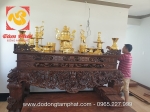 Bộ đồ thờ gia tiên đầy đủ dát vàng ròng sang trọng