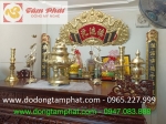 Bộ đồ đồng thờ cúng gia tiên lắp đặt cho khách