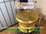 Quả trống đồng thếp vàng 9999 tinh xảo phong cách truyền thống