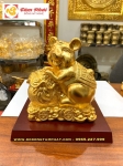 Tượng chuột phong thủy mạ vàng kiểu dáng tươi vui