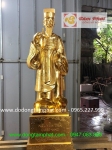 Tượng Nguyễn Trãi bằng đồng thếp vàng 9999 tại xưởng