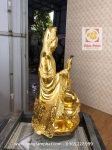 Tôn tượng Phật Quan Âm bằng đồng thếp vàng