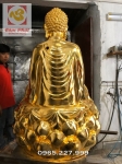 Tượng đồng Đức Phật ngồi tòa sen dát vàng ròng