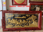 Tranh đồng Mã Đáo Thành Công thiếp vàng 9999 khung gỗ đục 2m3x1m2