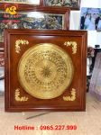 Tranh mặt trống đồng mạ vàng 24k khung gỗ 1m38
