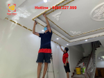 Dát vàng trần nhà nội thất tại nhà khách sang trọng tinh xảo