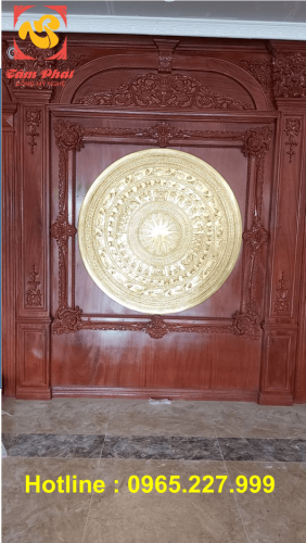 Mặt trống đồng đường kính 1m38 lắp đặt cho khách hàng