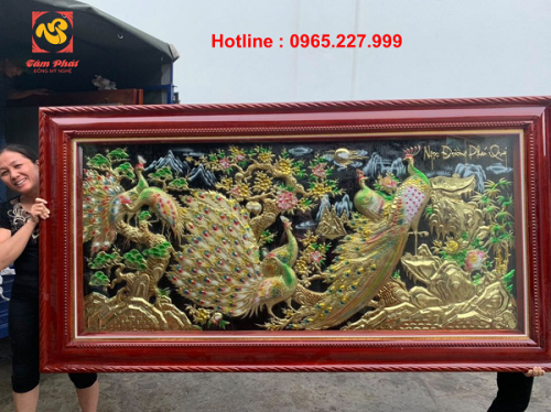 Tranh đồng Ngọc Đường Phú Quý kích thước 2m3x1m2