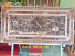 Tranh Vinh Quy Bái Tổ bằng đồng đúc kích thước 2m3x1m2