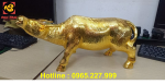 Tượng trâu đồng phong thuỷ kích thước 45x23cm mạ vàng 24k