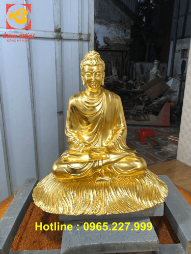 Tượng Phật Thích Ca cao 60cm dát vàng 9999 đẹp tôn nghiêm