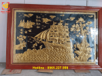 Tranh Thuận Buồm Xuôi Gió bằng đồng mạ vàng 24k kích thước 3mx2m