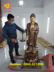 Tượng Phật ADiDa đứng bằng đồng cao 1m55 đẹp tôn nghiêm