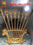 Bộ binh khí bát bửu bằng đồng cao 2m2 đẹp cổ kính trang nghiêm