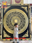 Mặt trống đồng treo tường khung liền đồng kích thước 1m47x1m8