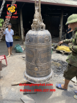 Đúc chuông đồng Đại Hồng Chung 300kg chùa Thiên Linh đẹp cổ kính