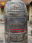 Đúc chuông đồng Đại Hồng Chung 300kg chùa Thiên Linh đẹp cổ kính